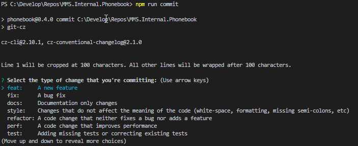 npm run commit image